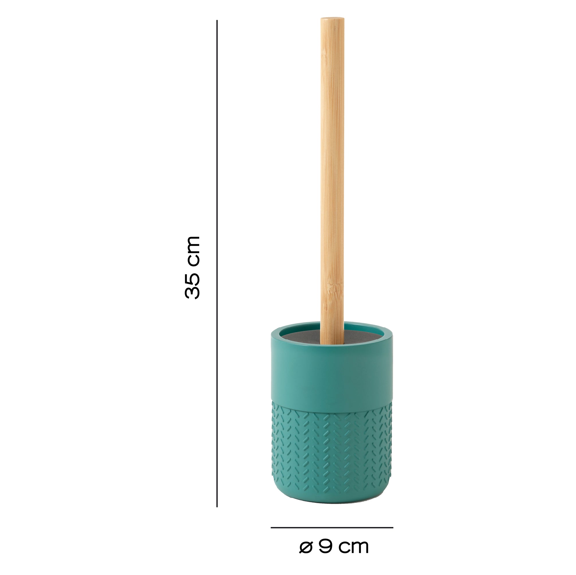 Scopino da appoggio con ciuffo in setole Gedy modello Thea - Verde/Naturale