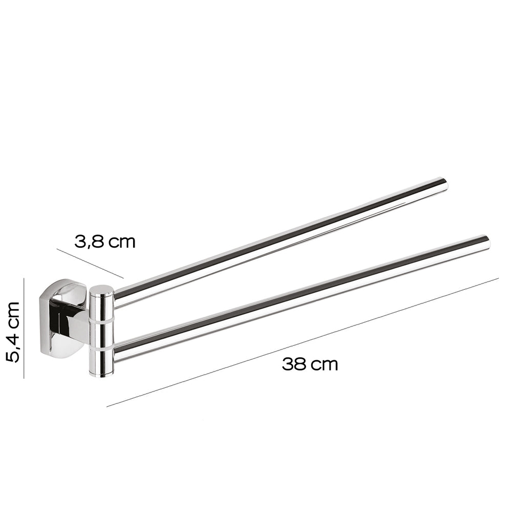 Porta asciugamani a snodo di Gedy serie Edera Plus - Cromato