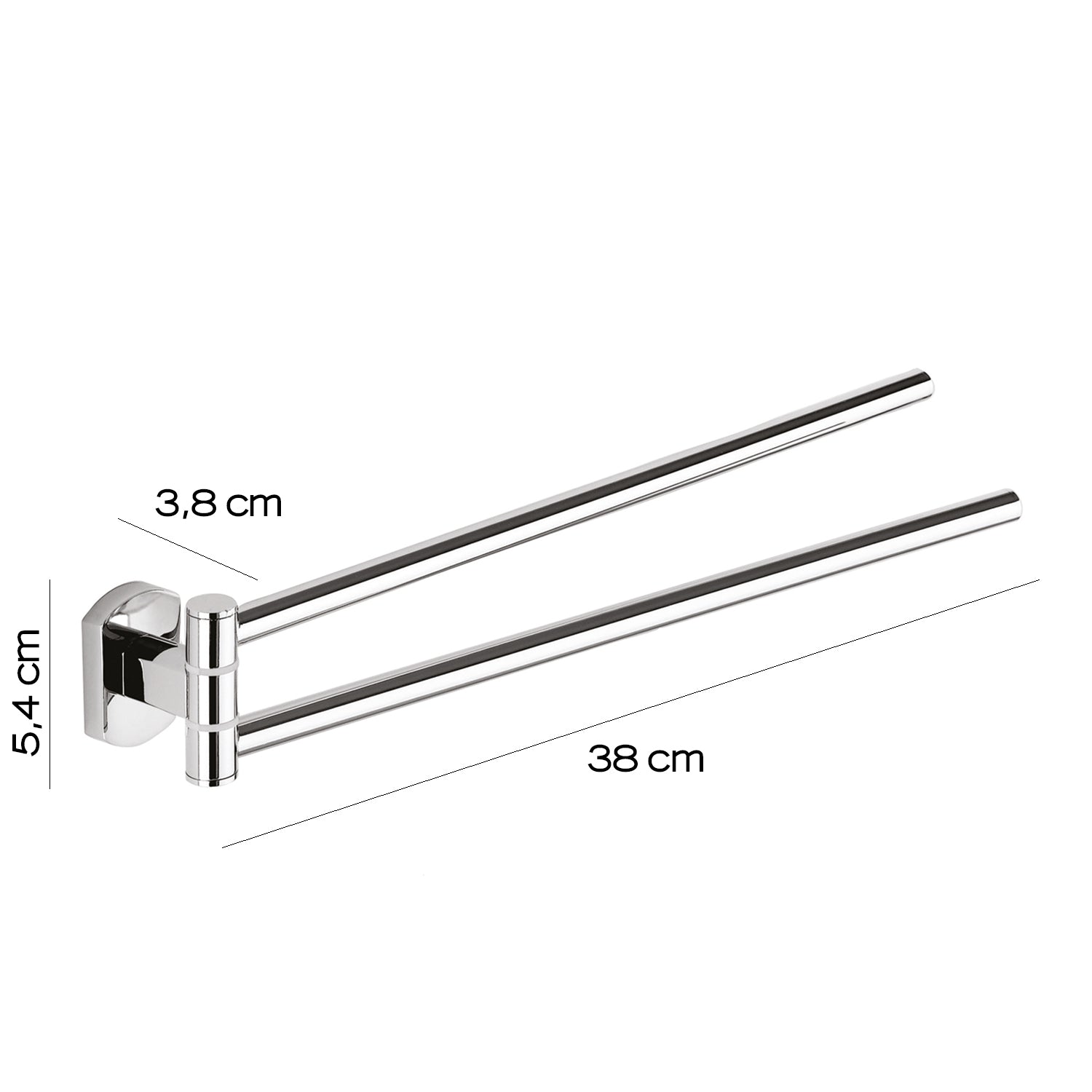 Porta asciugamani a snodo di Gedy serie Edera Plus - Cromato