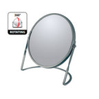 Specchio ingranditore da tavolo su base in acciaio modello Akira colore grigio opaco