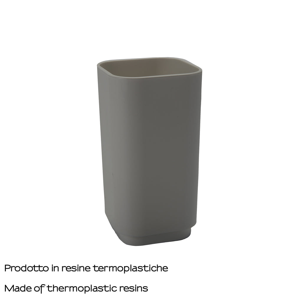 Portaspazzolini da appoggio Gedy serie Seventy - Grigio