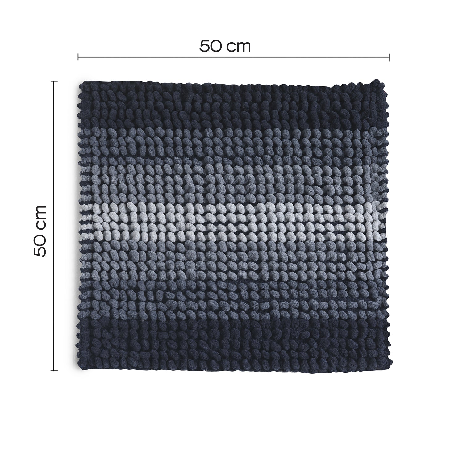 Tappeto 50x50 in cotone e poliestere con fondo antiscivolo Bubble di Gedy - Blu