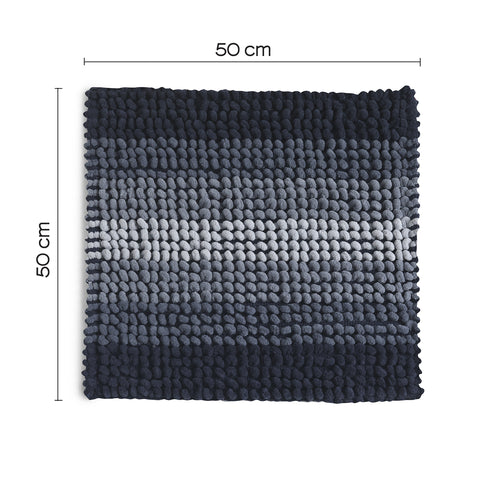 Tappeto 50x50 in cotone e poliestere con fondo antiscivolo Bubble di Gedy - Blu