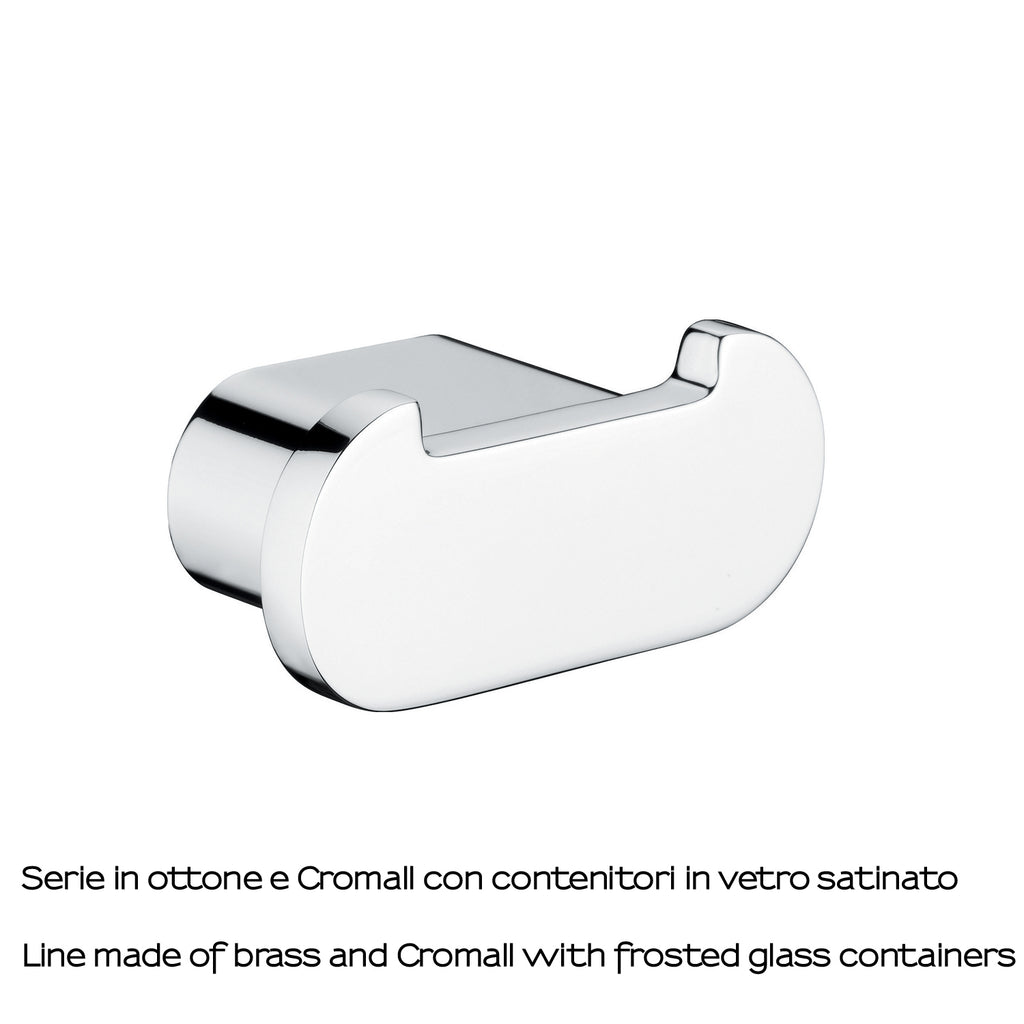 Appendiabiti doppio a parete Gedy serie Azzorre - Cromato