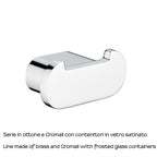 Appendiabiti doppio a parete Gedy serie Azzorre - Cromato