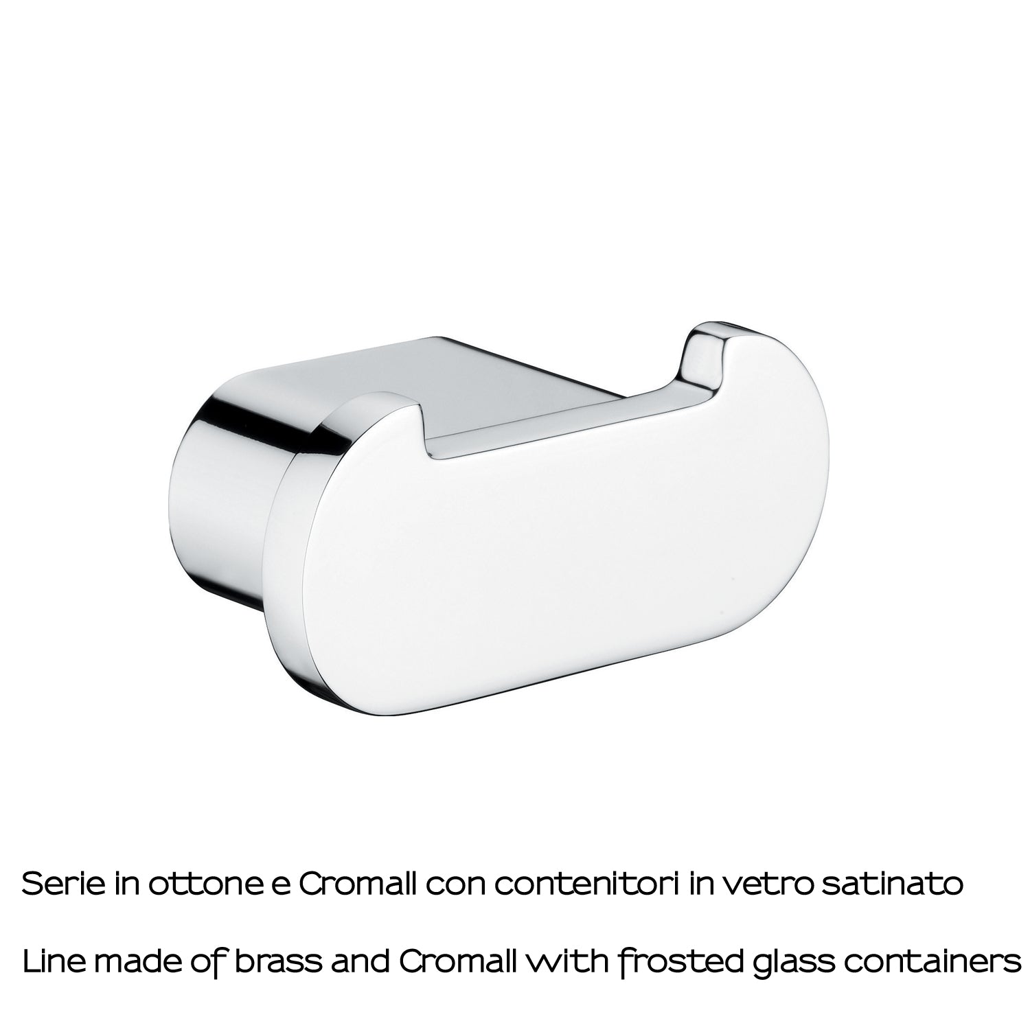 Appendiabiti doppio a parete Gedy serie Azzorre - Cromato