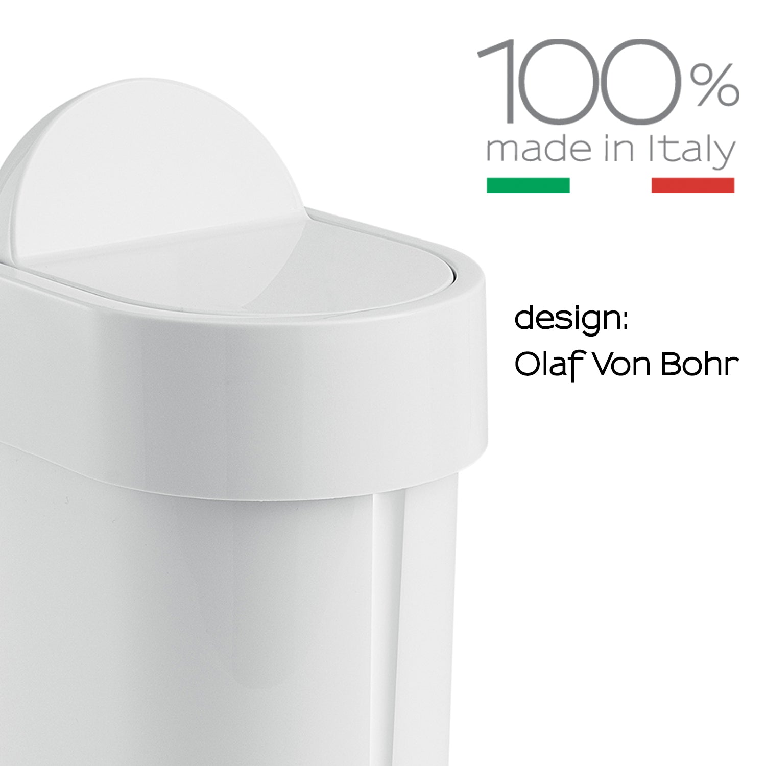 Portarifiuti da appoggio di Gedy serie Junior - Bianco