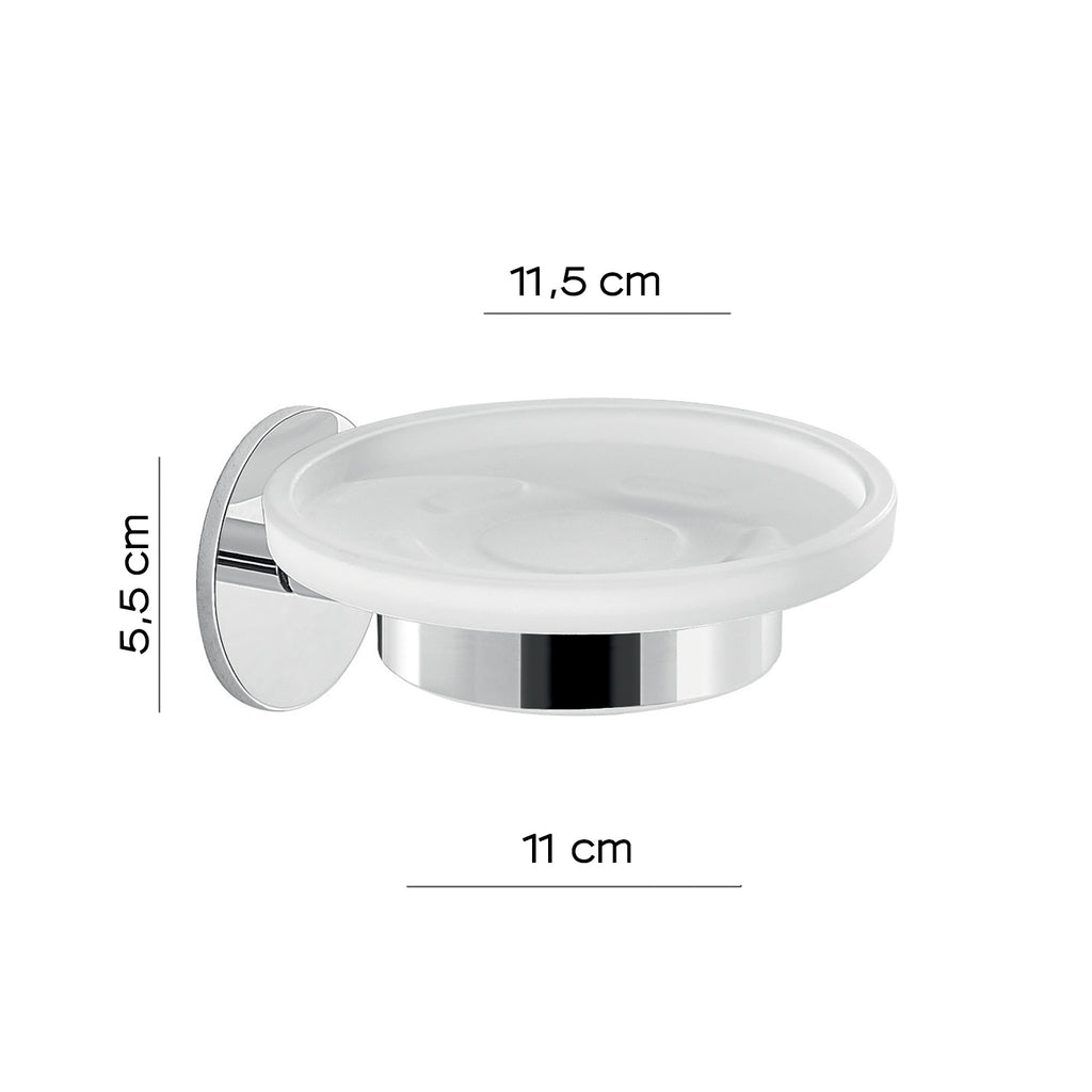 Portasapone a muro Gedy serie Gea - Cromato
