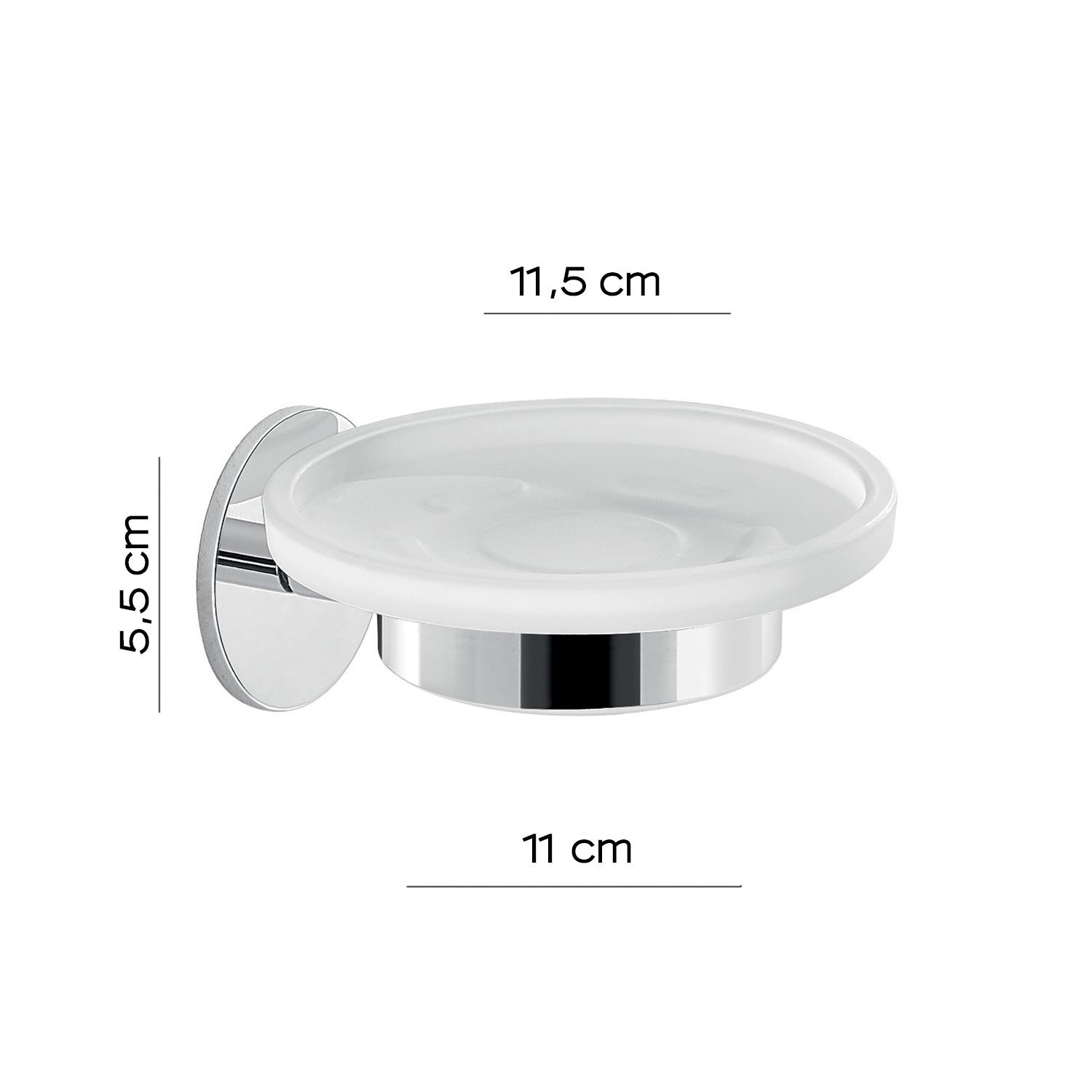 Portasapone a muro Gedy serie Gea - Cromato