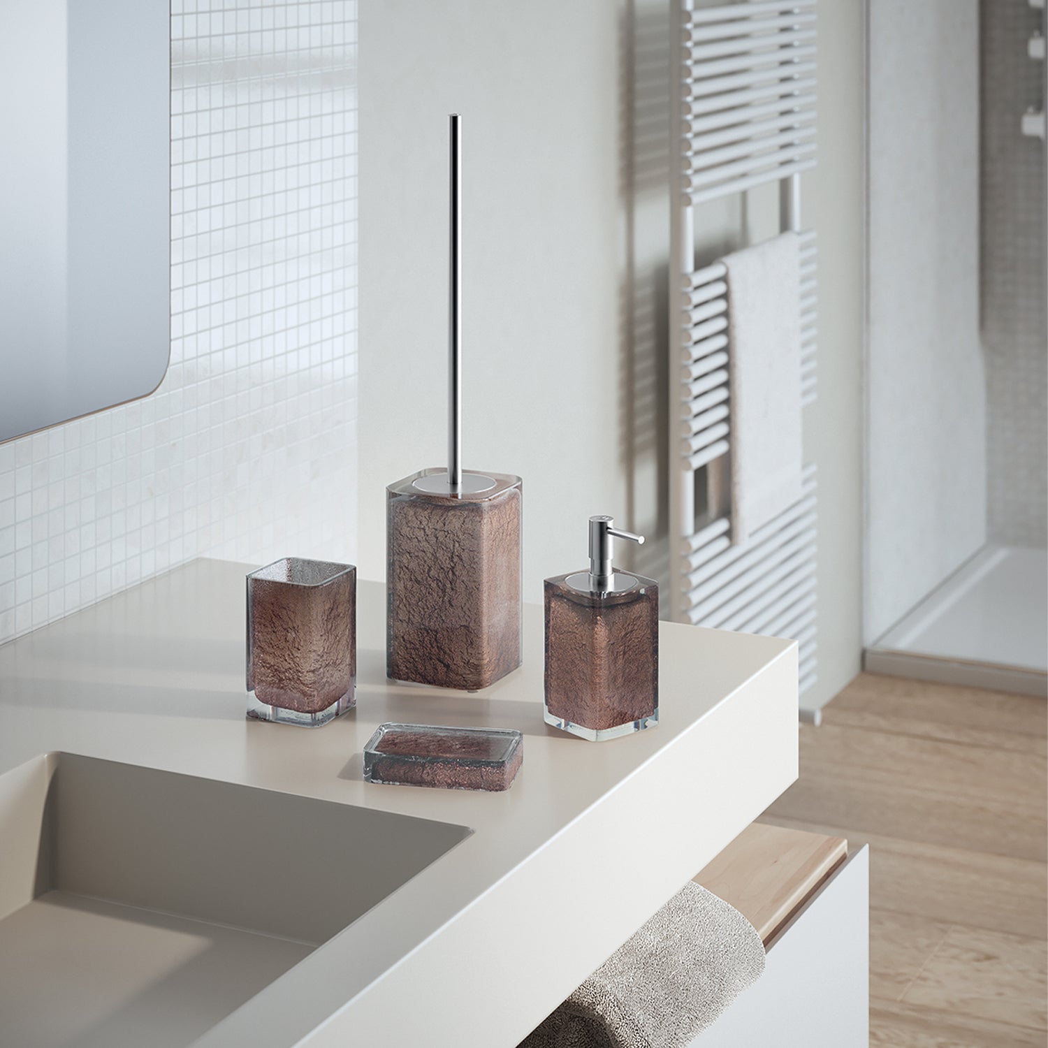 Scopino da appoggio Gedy serie Giulia - Marrone