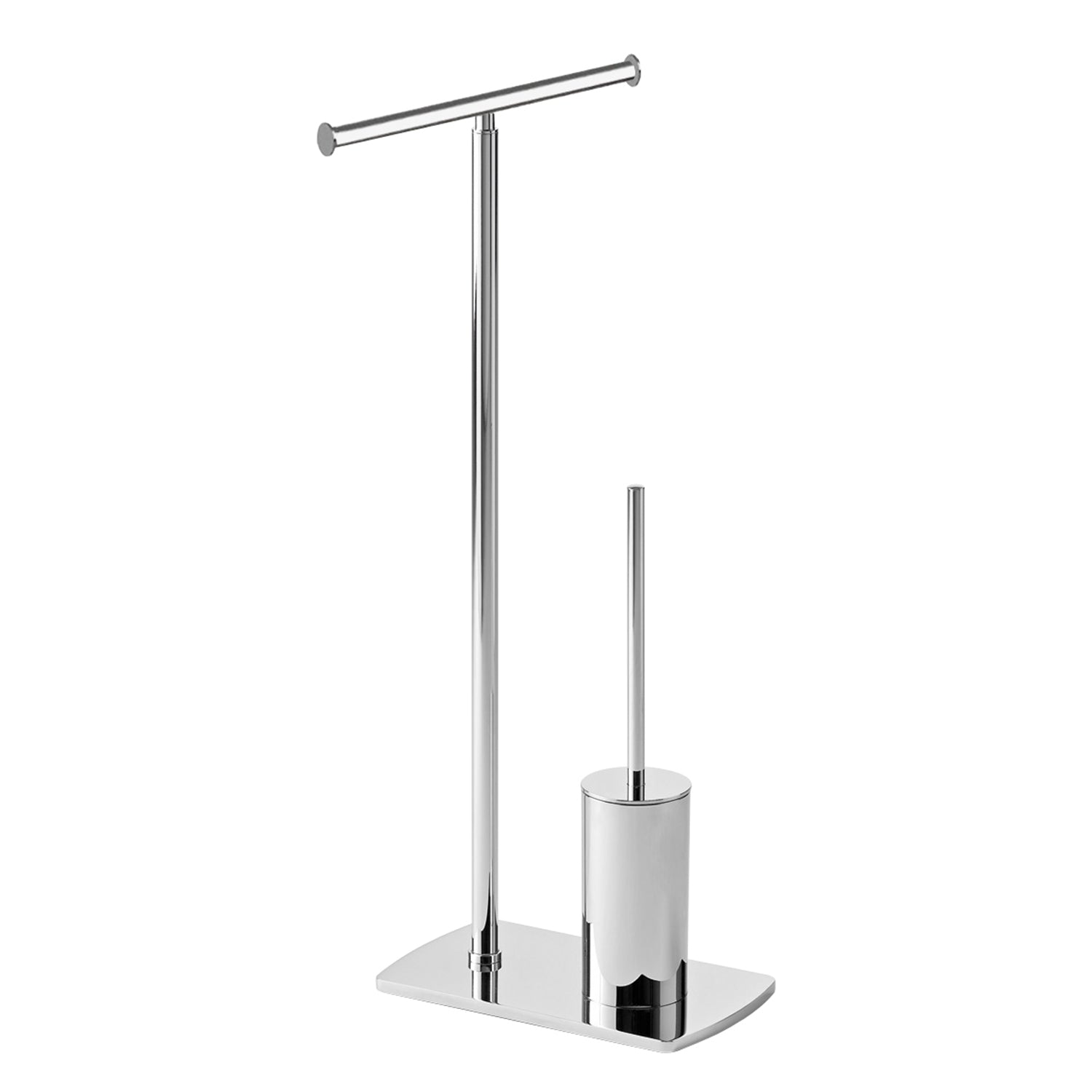 Piantana portarotolo e scopino in Acciaio Inox modello Florida di Gedy - Cromato