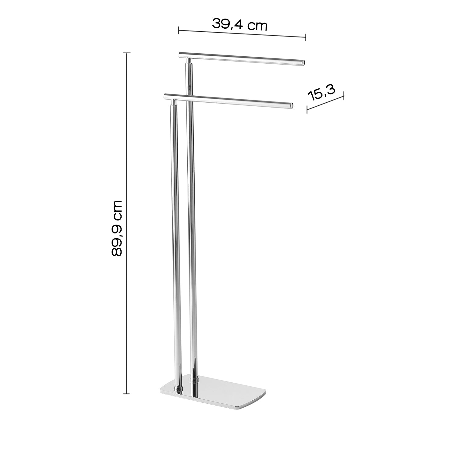 Piantana porta asciugamani in Acciaio Inox modello Florida di Gedy - Cromato