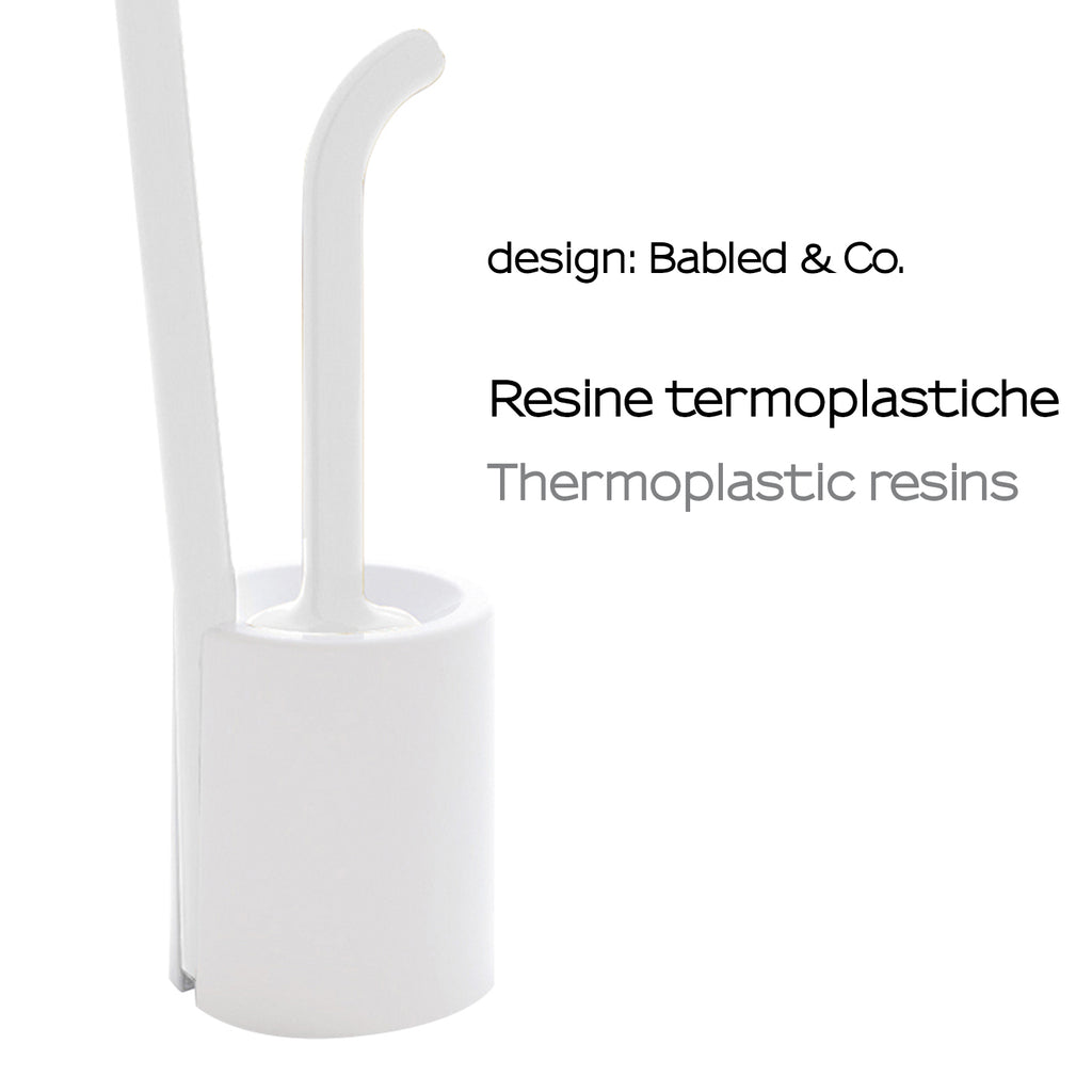 Piantana portarotolo e scopino Wc di Gedy serie Wendy - Bianco