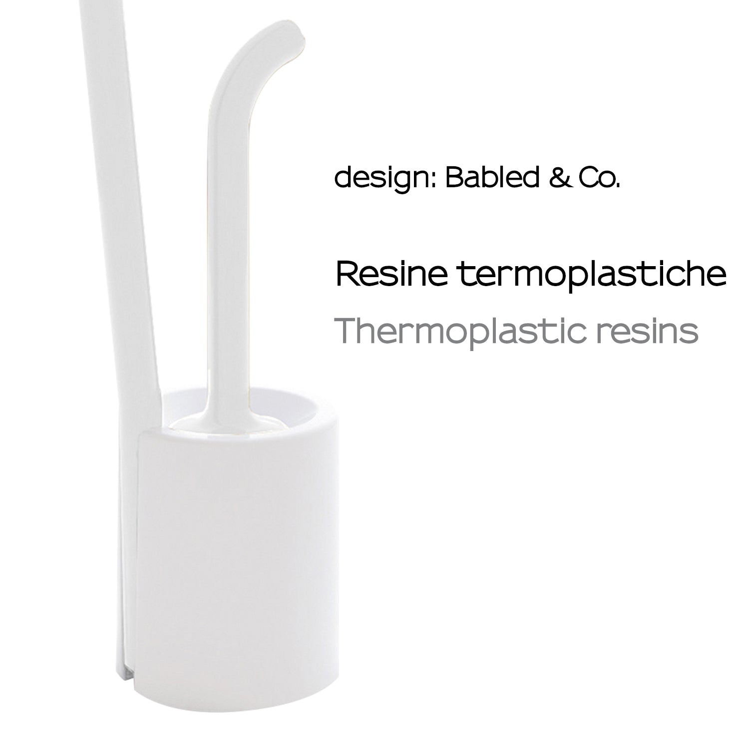 Piantana portarotolo e scopino Wc di Gedy serie Wendy - Bianco