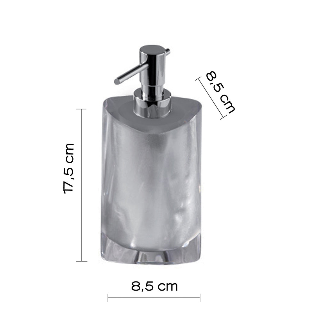 Dispenser sapone con erogatore in metallo Gedy serie Twist - Argento