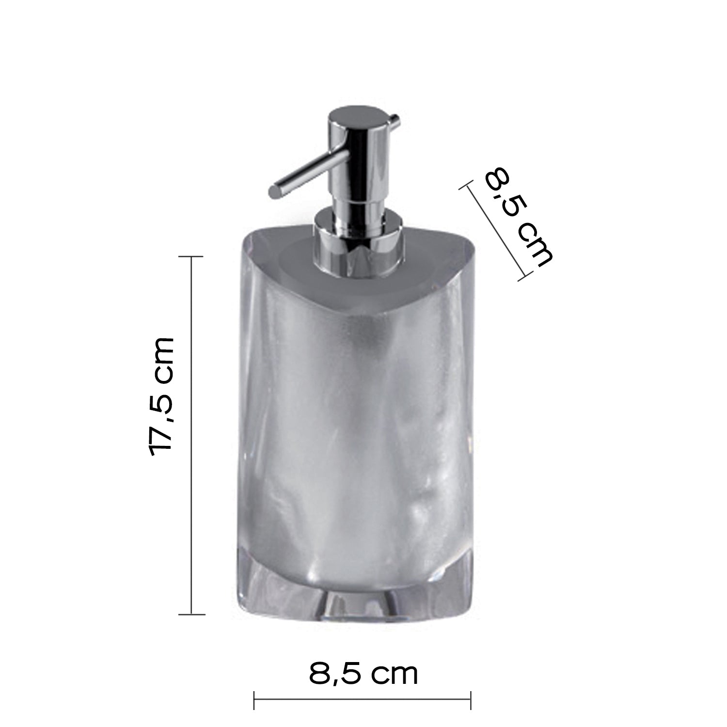 Dispenser sapone con erogatore in metallo Gedy serie Twist - Argento