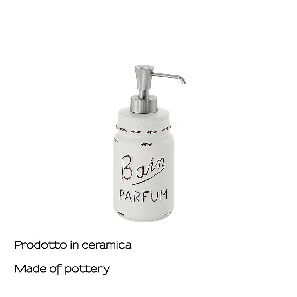 Dispenser sapone in ceramica Gedy serie Catherine - Bianco