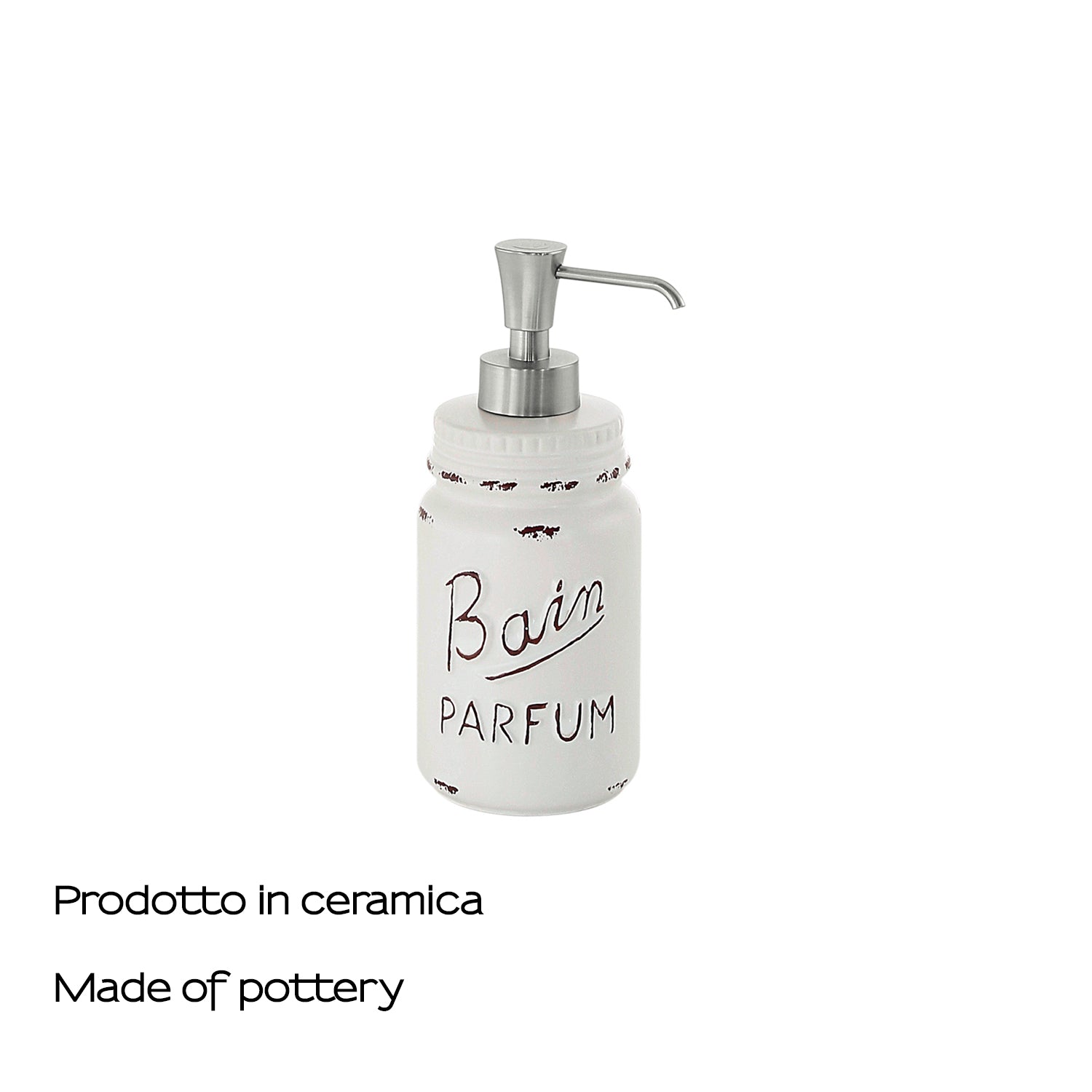 Dispenser sapone in ceramica Gedy serie Catherine - Bianco