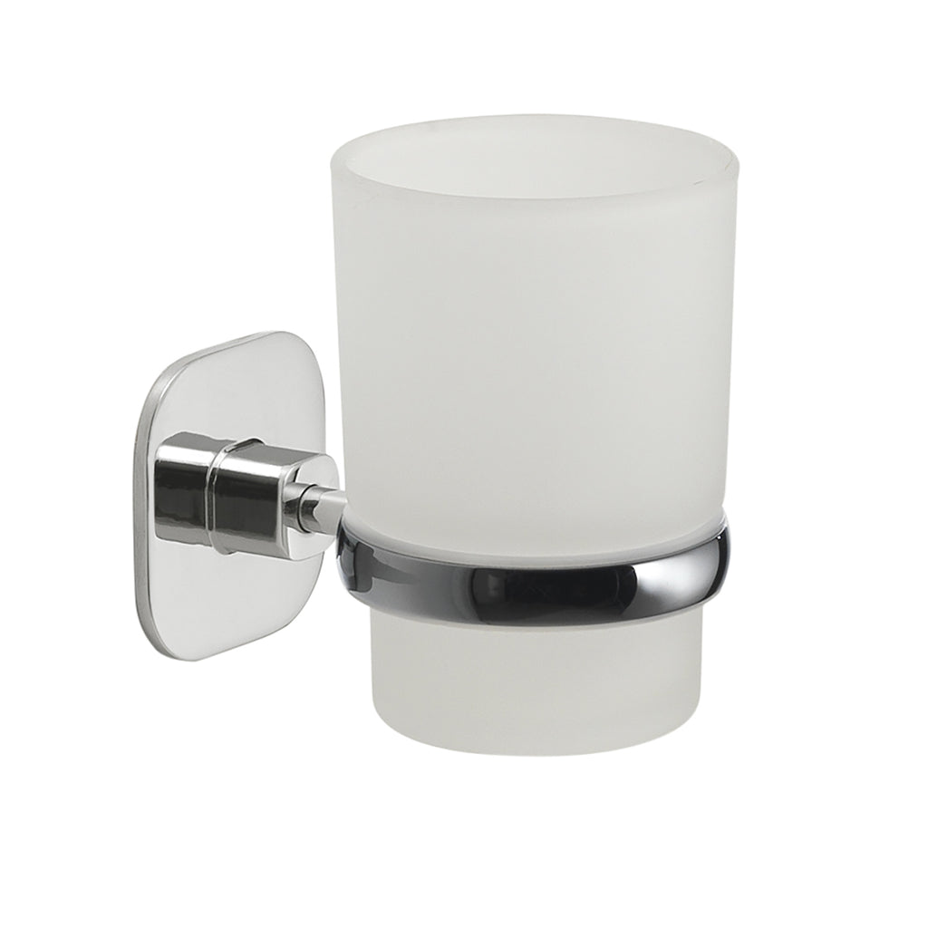 Portaspazzolini in acciaio inox e cromall Teide di Gedy - Cromato