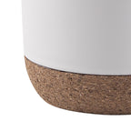 Scopino in ceramica e sughero Gedy serie Ilary - Bianco