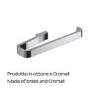 Portasalviette ad anello in Ottone e Cromall Gedy serie Samoa - Cromato