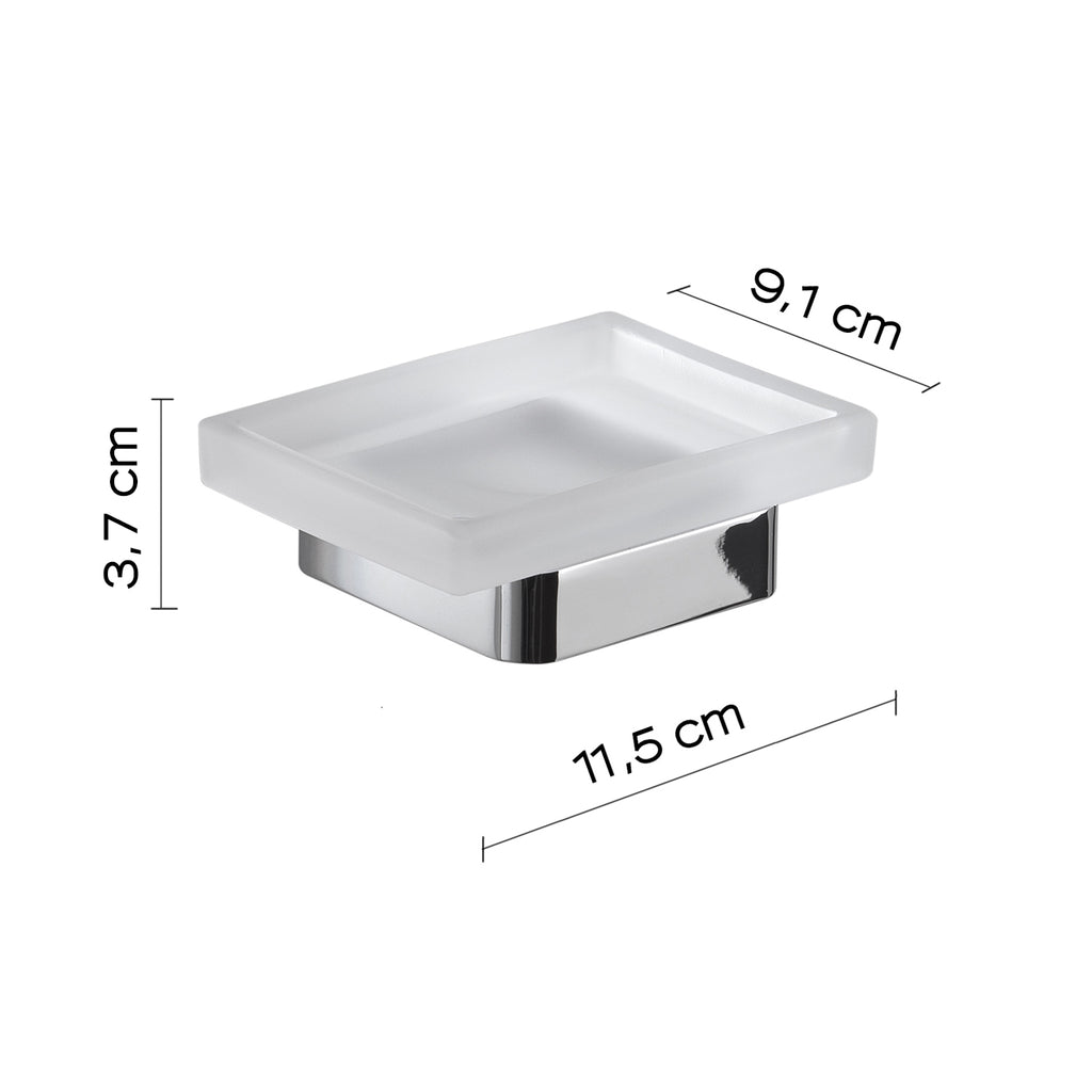 Portasapone in Ottone e Cromall Gedy serie Samoa - Cromato