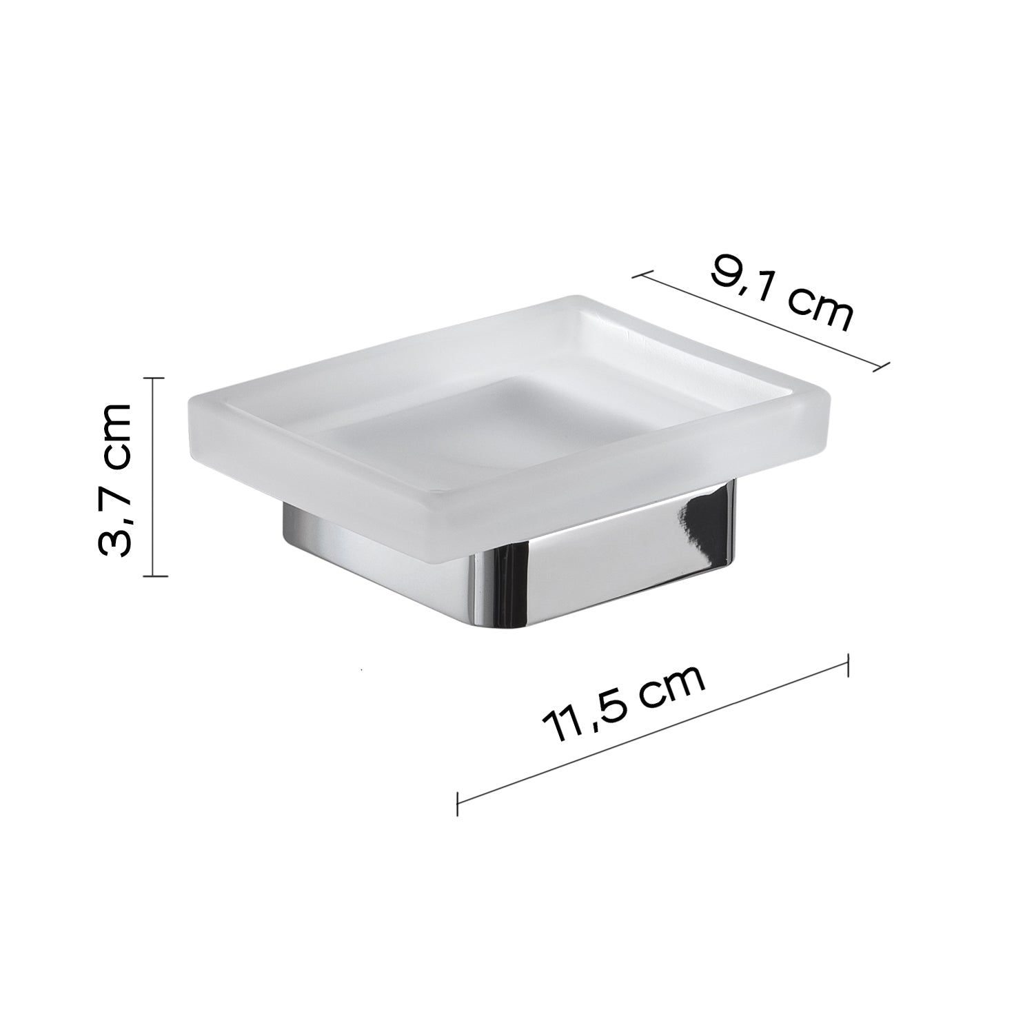 Portasapone in Ottone e Cromall Gedy serie Samoa - Cromato