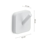 2 appendiabiti Gedy modello Tonga 4.7x3.1xH4.9 cm - Bianco Matt