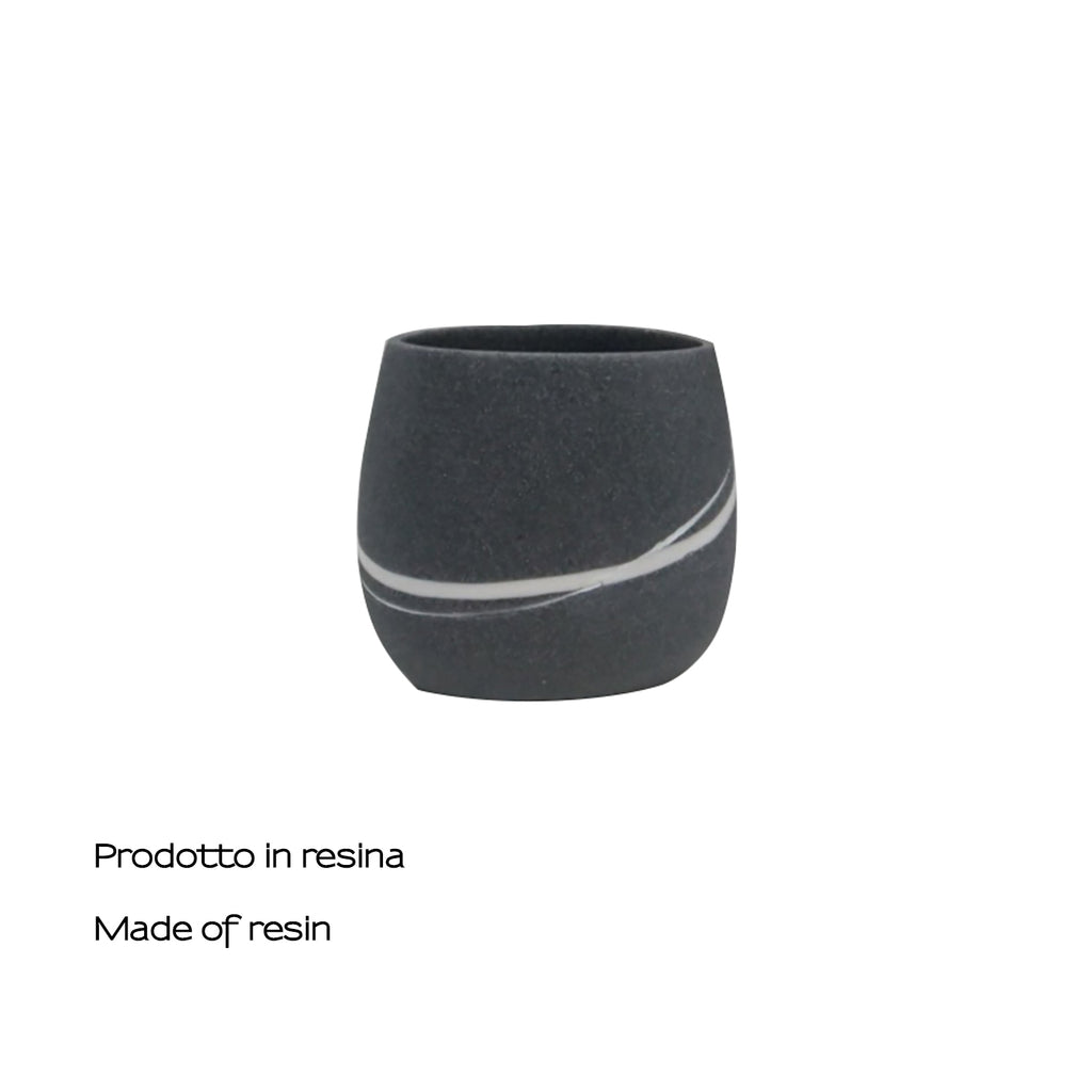 Portaspazzolini da appoggio Gedy serie Yvonne - Grigio