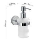 Dosasapone a muro in Acciaio Inox con erogatore in acciaio cromato Eros di Gedy - Cromato