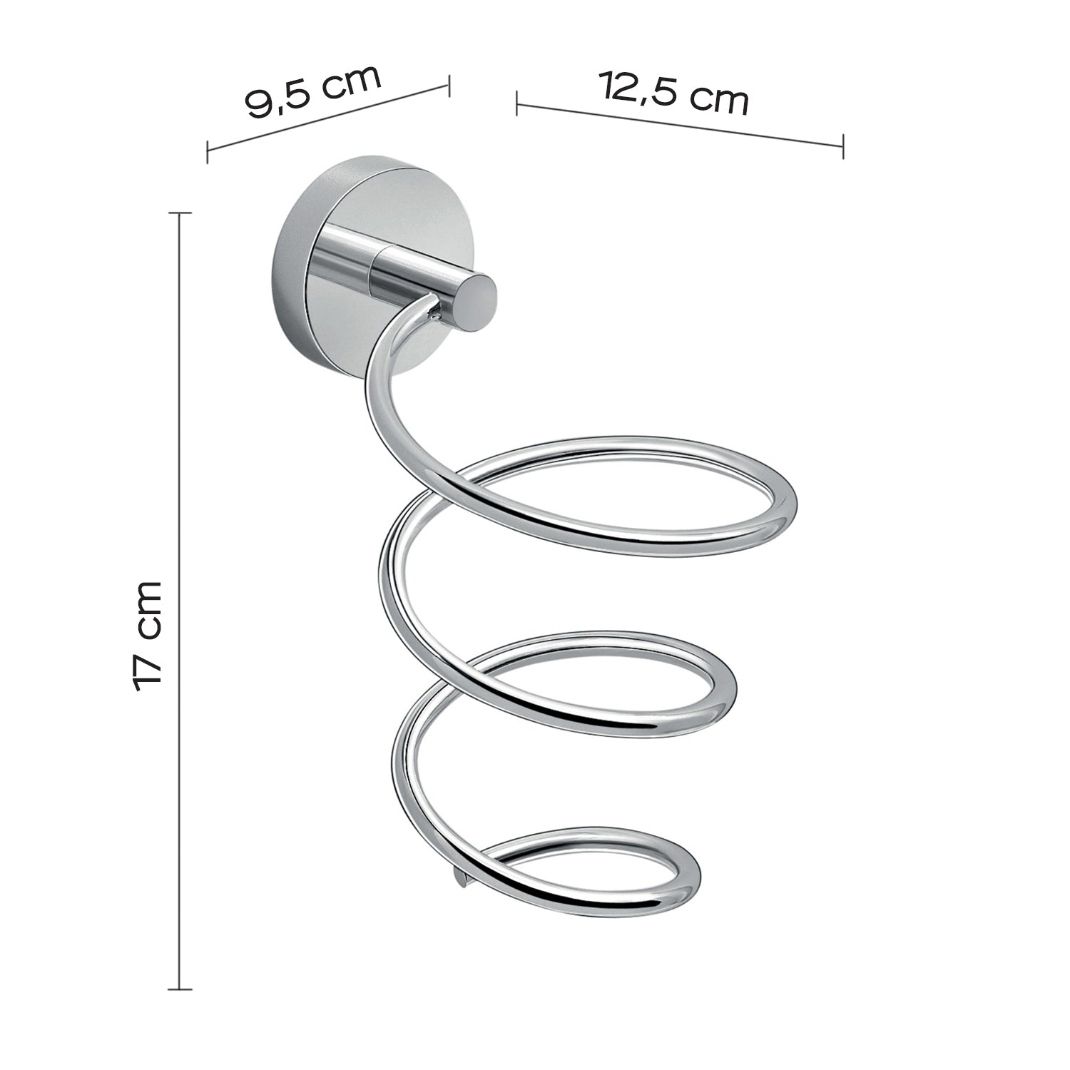 Porta Phon a muro in Acciaio Inox Eros di Gedy - Cromato