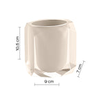 Portaspazzolini Gedy serie Chanelle - Tortora chiaro