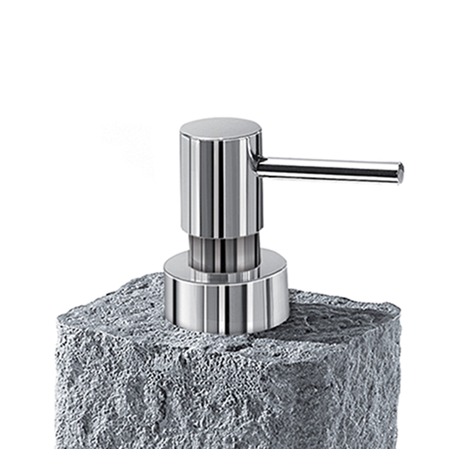 Dispenser sapone da appoggio con erogatore in plastica cromata Gedy modello Aries - Grigio