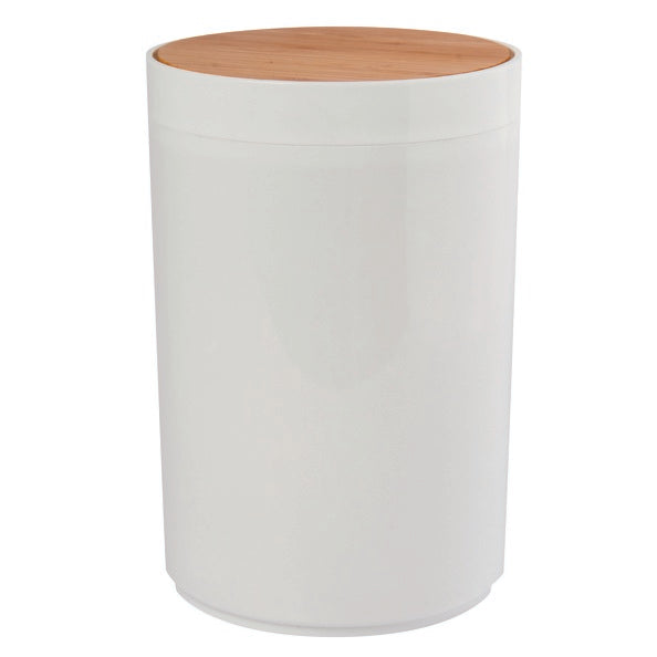 Pattumiera in polipropilene e bambÃ¹ da 5L modello Oslo - Bianco