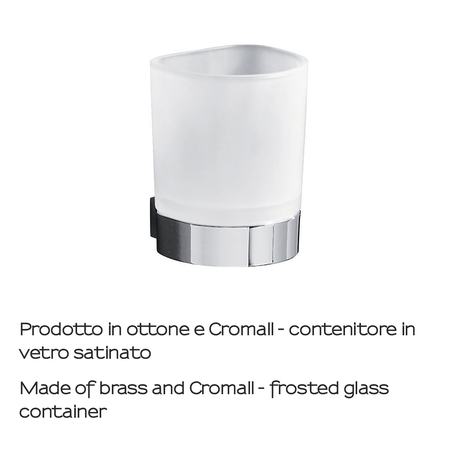 Portaspazzolini a parete Kent di Gedy - Cromato