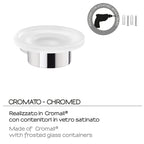 Portasapone a muro in Ottone e Cromall di Gedy serie Pirenei - Cromato