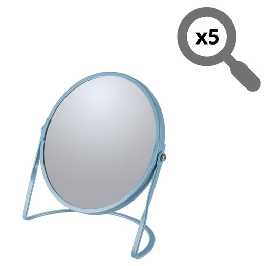 Specchio ingranditore da tavolo su base in acciaio modello Akira colore carta da zucchero