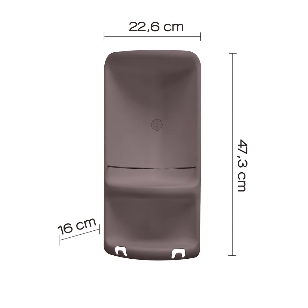 Portaoggetti doccia angolare Caesar in Acciaio Inox di Gedy - Tortora