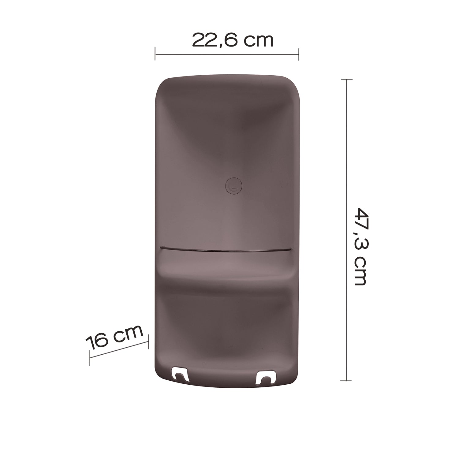 Portaoggetti doccia angolare Caesar in Acciaio Inox di Gedy - Tortora