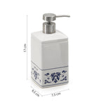 Dispenser sapone in porcellana Gedy serie Cixi - Bianco/Blu