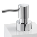 Dosasapone in resina e sabbia con erogatore cromato Gedy serie Sofia - Bianco