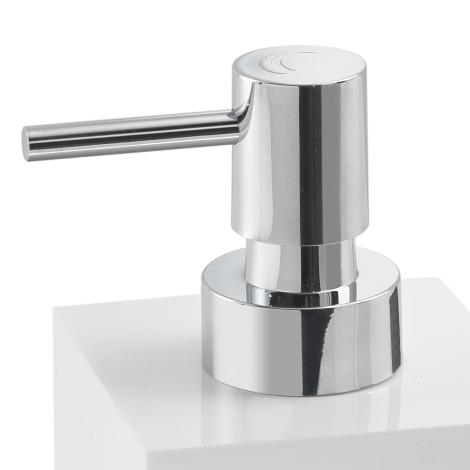 Dosasapone in resina e sabbia con erogatore cromato Gedy serie Sofia - Bianco