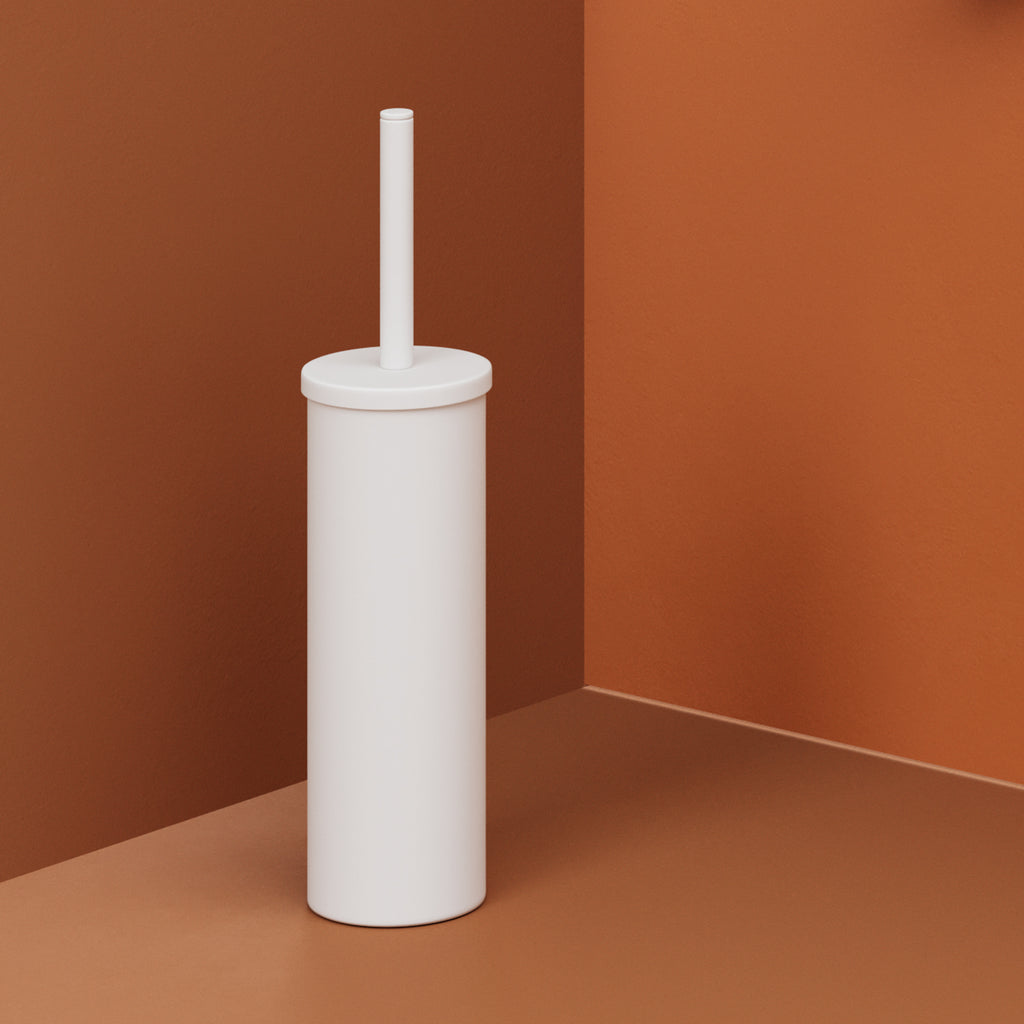 Scopino con ciuffo in setole Gedy modello Tonga - Bianco Matt