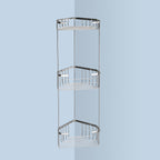 Portaoggetti doccia angolare a 3 ripiani modello Augustus di Gedy - Cromato