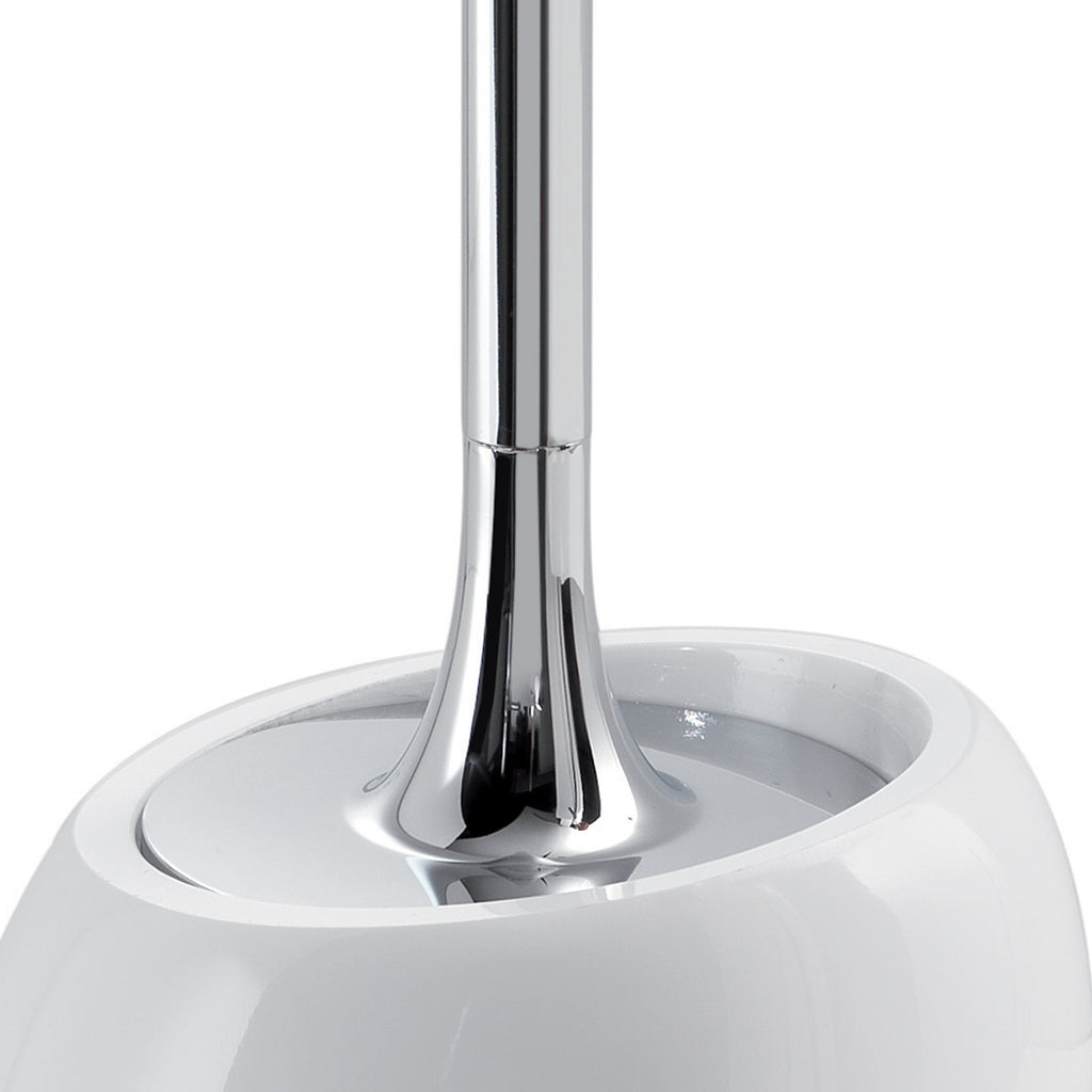 Scopino da appoggio con ciuffo in setole Gedy serie Iside - Bianco Lucido