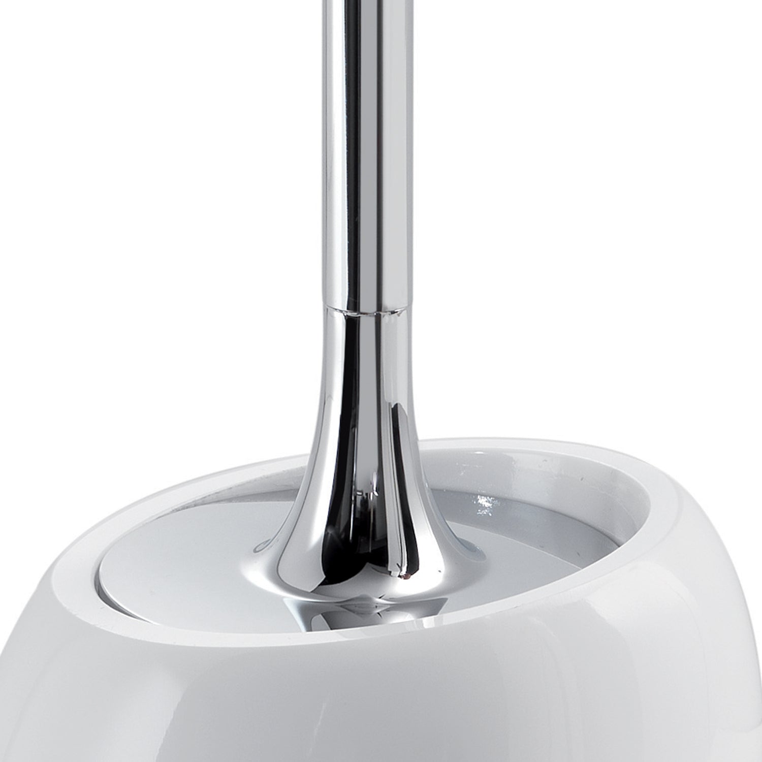 Scopino da appoggio con ciuffo in setole Gedy serie Iside - Bianco Lucido