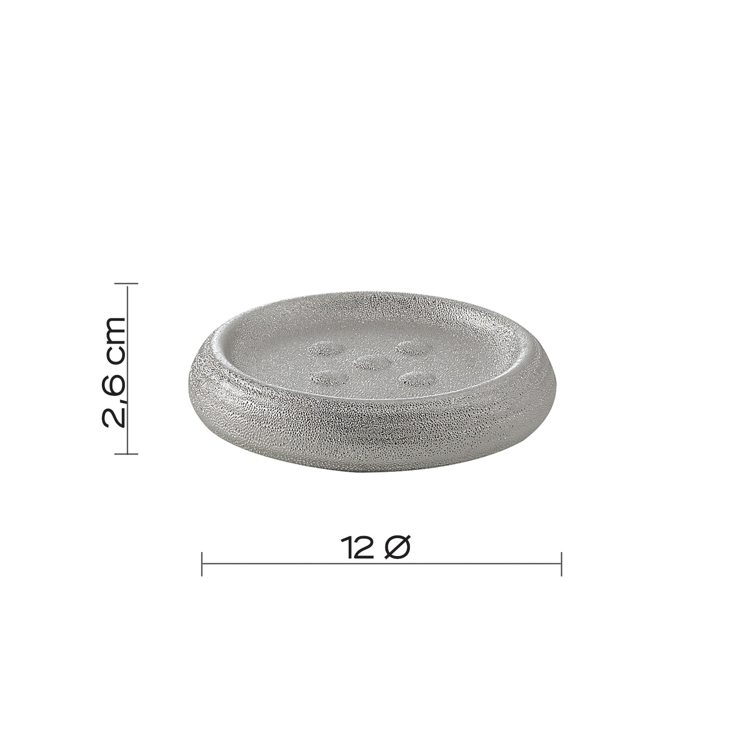 Portasapone da appoggio in ceramica Gedy modello Astrid - Argento