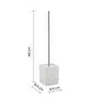 Scopino da appoggio con ciuffo in setole Gedy serie Quadrotto - Bianco