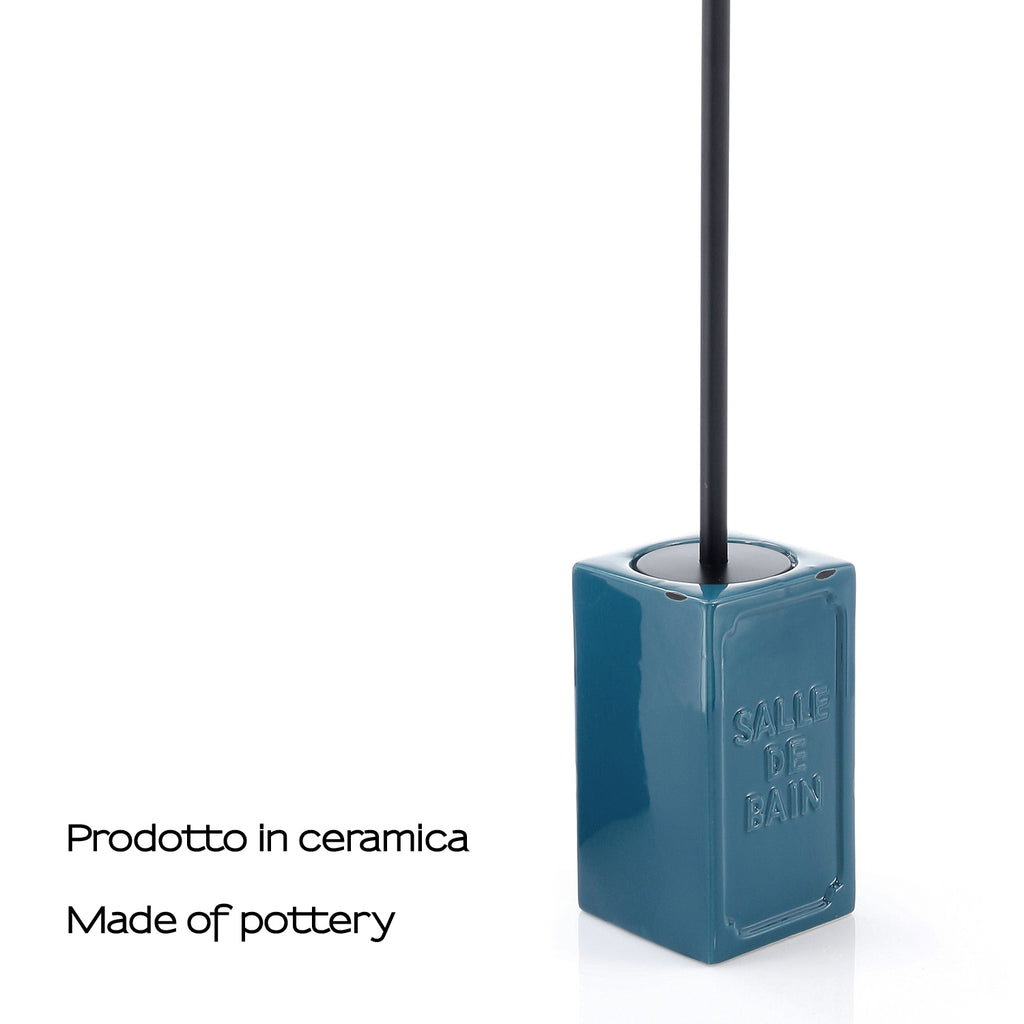 Scopino con ciuffo in setole di Gedy serie Vivienne - Blu