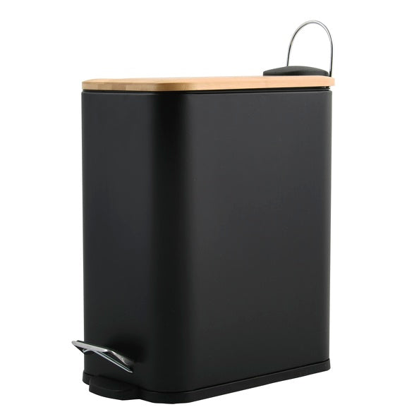 Pattumiera a pedale modello Erik in acciaio capienza 5 Litri colore nero